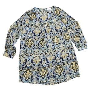 Blu Pepper Vibrant Paisley Top